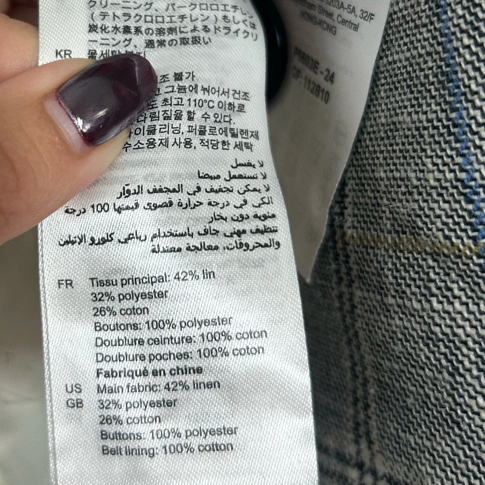 SANDRO Reynald Two-Button Plaid Blazer Gray Size 36 Preppy Academia Minimalist - Picture 15 of 15